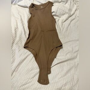 Aura Chocolate Ribbed Kids Bodysuit